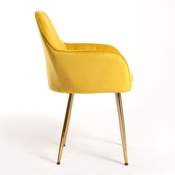silla monkey terciopelo amarillo 