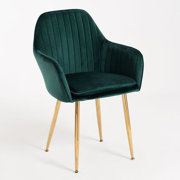 silla monkey terciopelo verde
