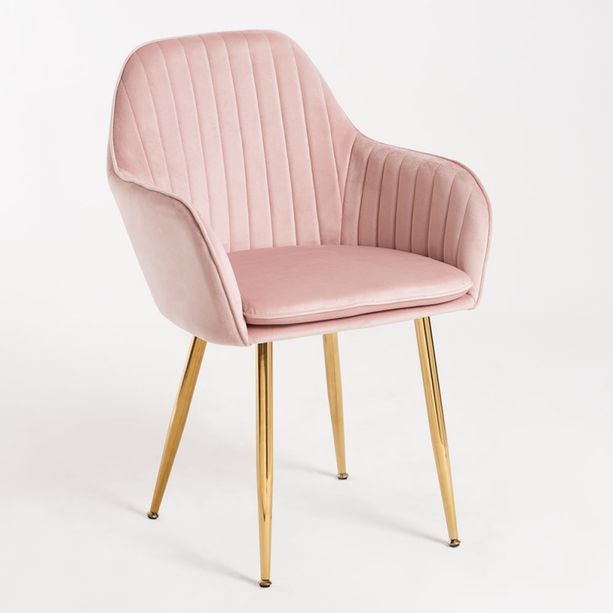 silla monkey terciopelo rosa 