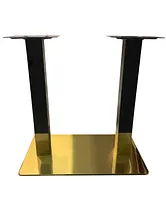 Base de mesa doble oro/negro