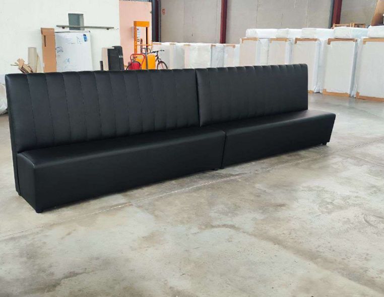 sofa para restaurante de polipiel color negro