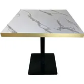 Mesa imitación mármol blanco 