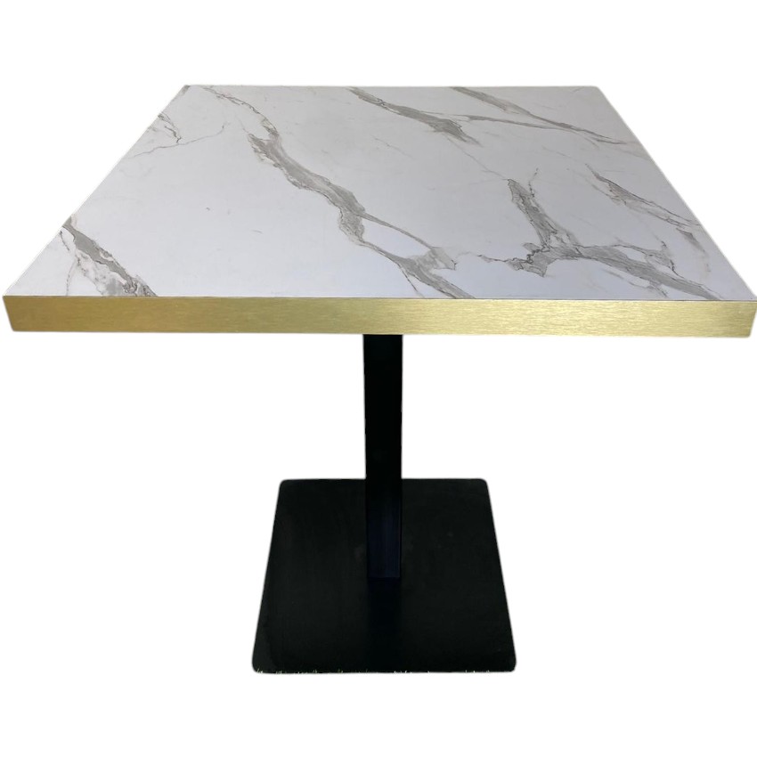Mesa imitación mármol blanco 