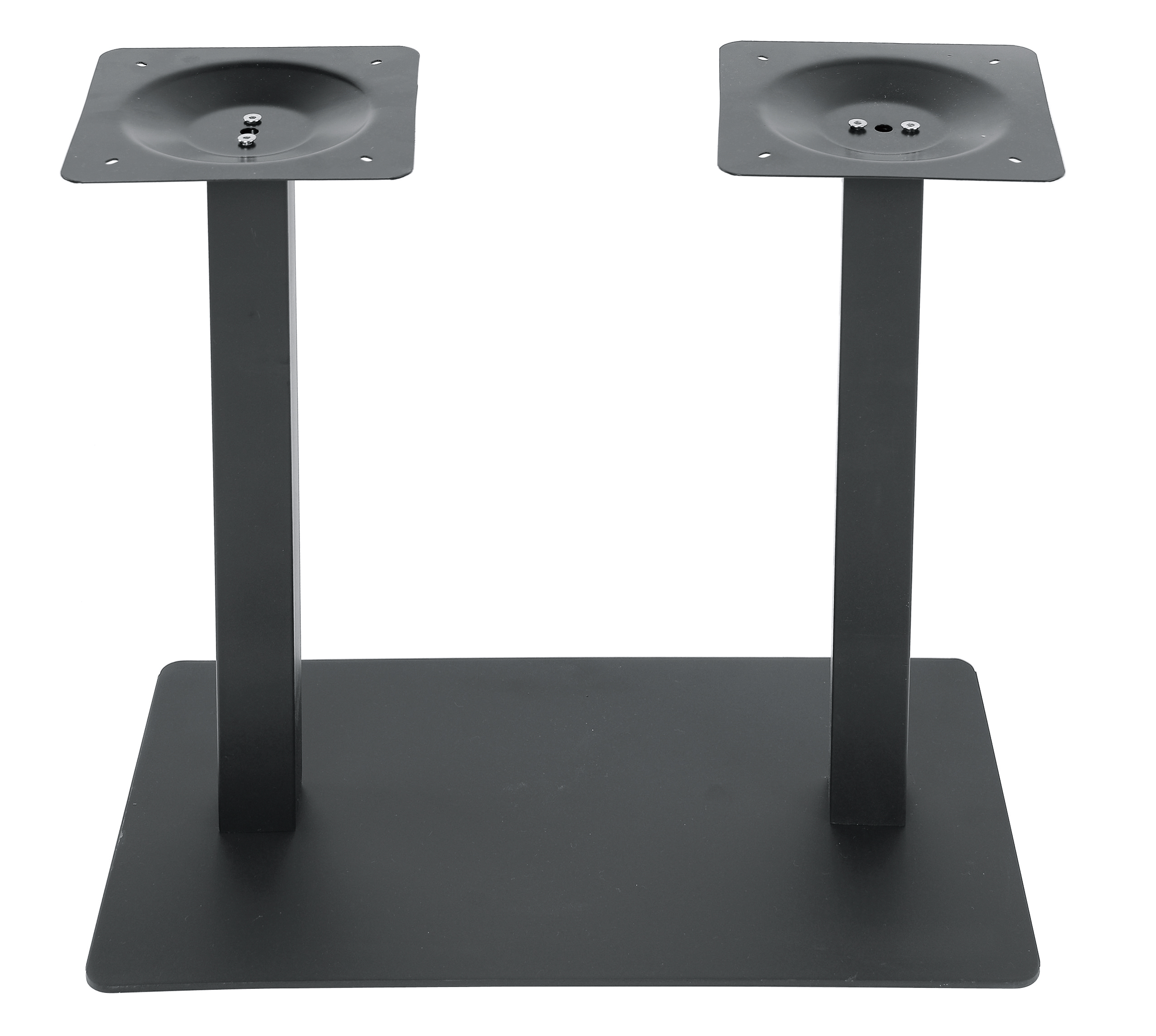 Base de mesa doble de hierro color negro