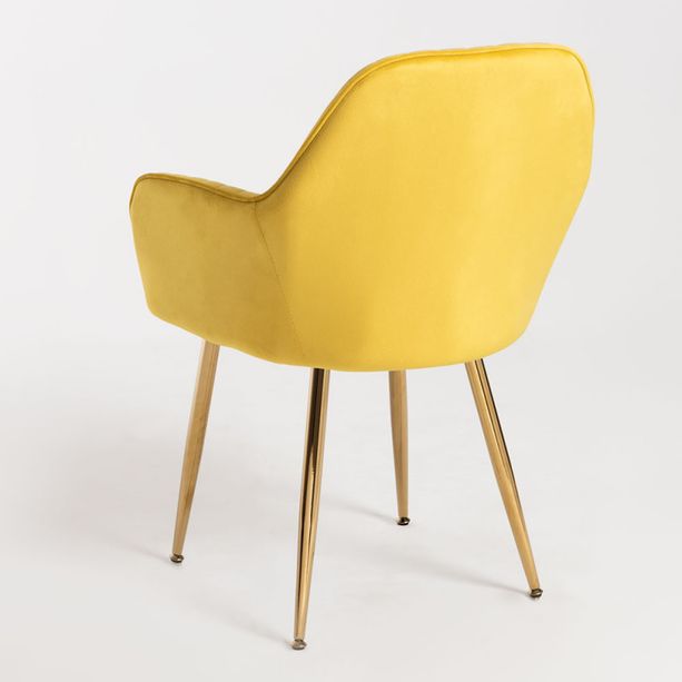 silla monkey terciopelo amarillo 