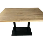 Mesa de madera natural doble tablero pino envejecido