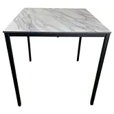 Mesa de exterior tablero mármol blanco
