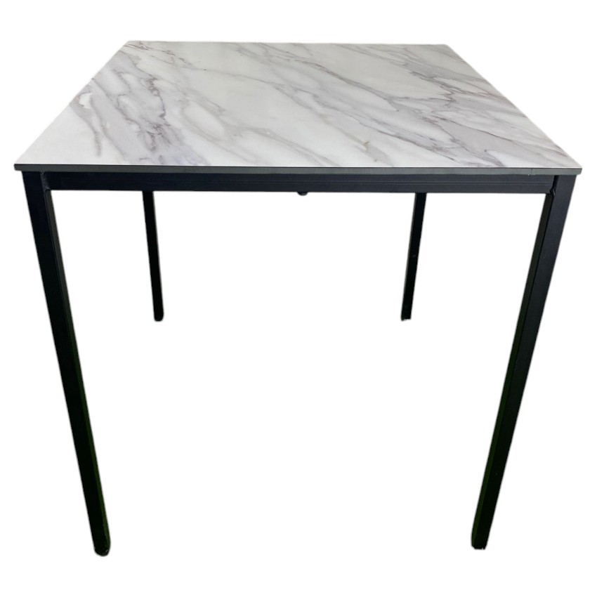 Mesa de exterior tablero mármol blanco