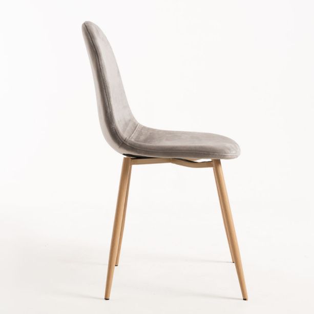 silla elephant terciopelo gris claro