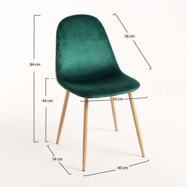 silla elephant terciopelo verde
