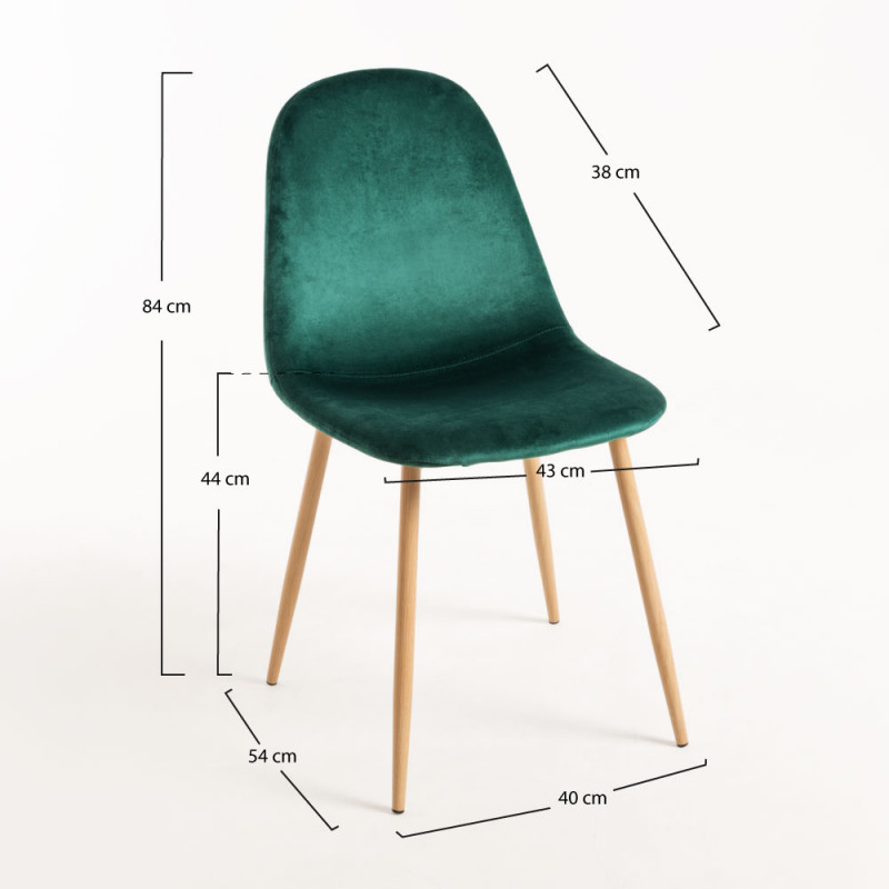 silla elephant terciopelo verde