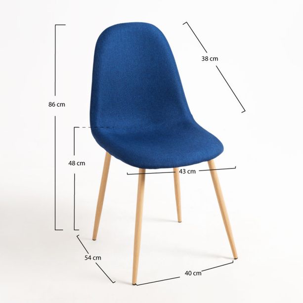 silla elephant tela azul eléctrico