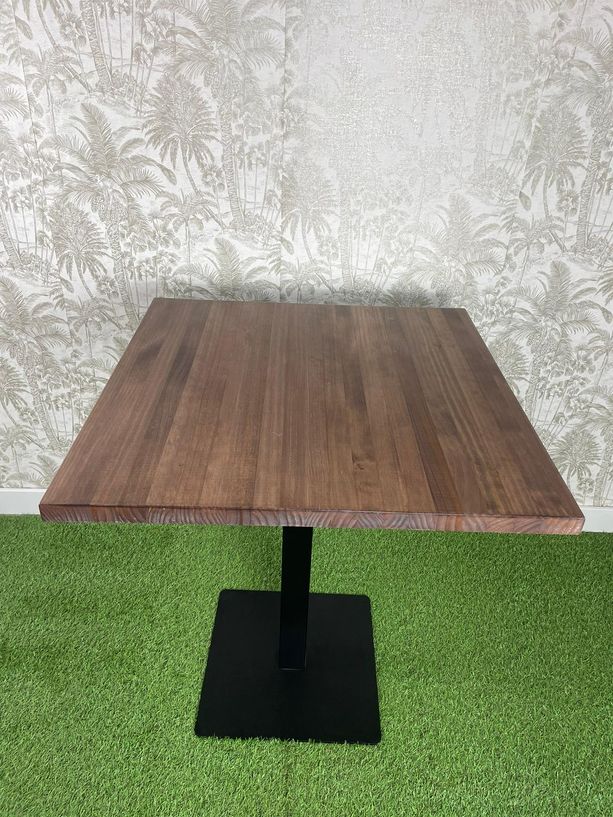 mesa de madera natural barnizado color wengue