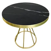 Mesa baja imitación mármol negro