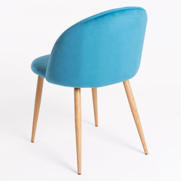 silla lion terciopelo azul cielo