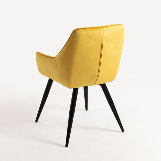 silla shark terciopelo amarillo