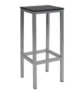 Taburete Mónaco (estructura gris, asiento compacto)