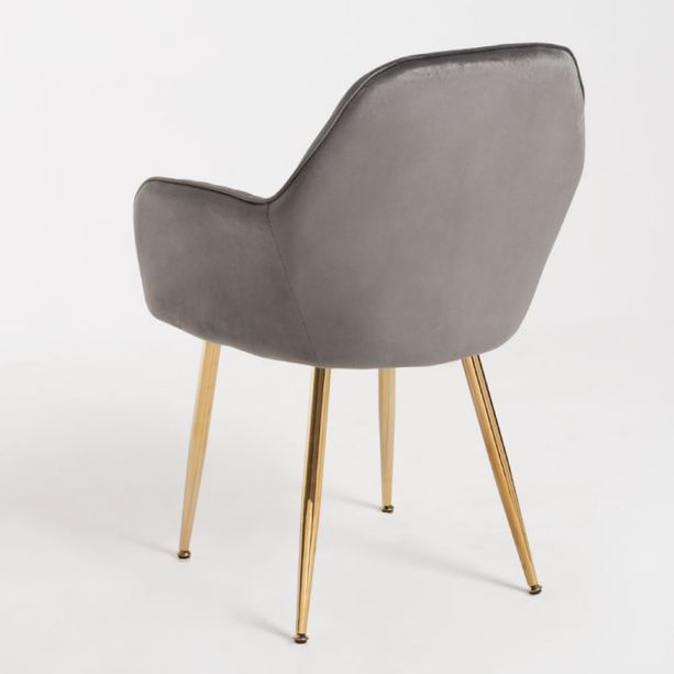 silla monkey terciopelo gris oscuro