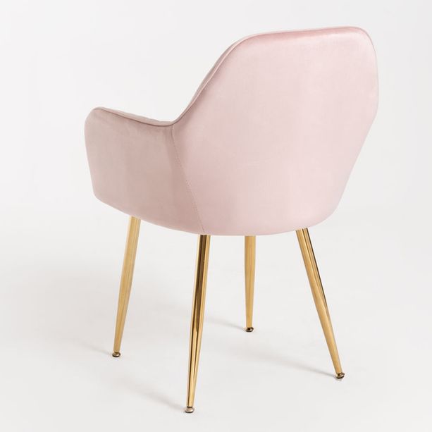silla monkey terciopelo rosa 