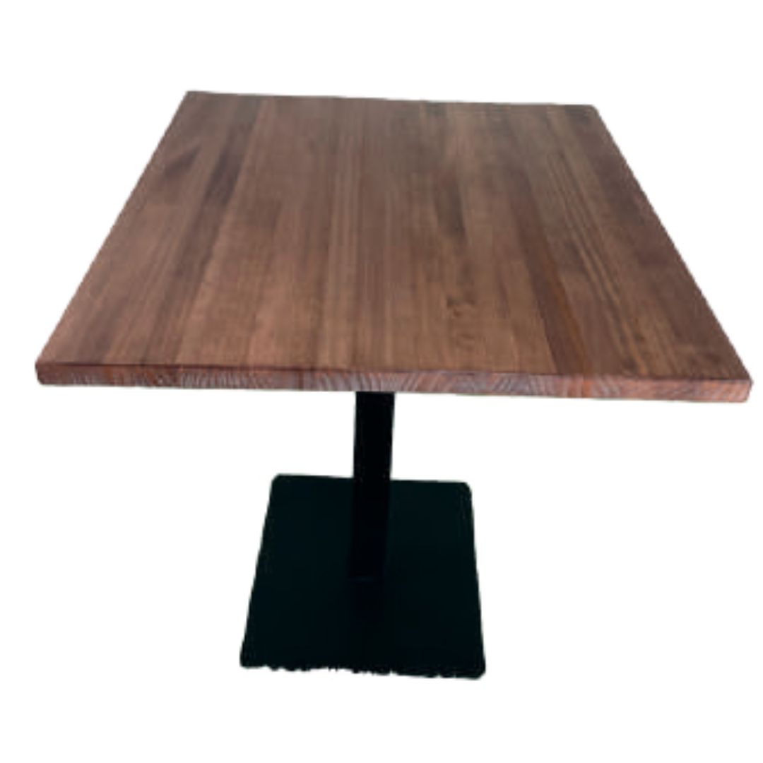 Mesa de madera natural barnizado color wengue